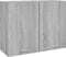 vidaXL - Wandkast - hangend - 80x31x60 - cm - bewerkt - hout - grijs - sonoma - eiken