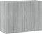 vidaXL - Wandkast - hangend - 80x31x60 - cm - bewerkt - hout - grijs - sonoma - eiken