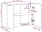 vidaXL - Wandkast - hangend - 80x31x60 - cm - bewerkt - hout - grijs - sonoma - eiken