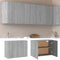 vidaXL - Wandkast - hangend - 80x31x60 - cm - bewerkt - hout - grijs - sonoma - eiken