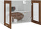 vidaXL - Wandkast - hangend - 80x31x60 - cm - glas - en - bewerkt - hout - bruineiken