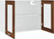 vidaXL - Wandkast - hangend - 80x31x60 - cm - glas - en - bewerkt - hout - bruineiken