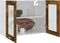 vidaXL - Wandkast - hangend - 80x31x60 - cm - glas - en - bewerkt - hout - gerookt - eiken
