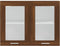 vidaXL - Wandkast - hangend - 80x31x60 - cm - glas - en - bewerkt - hout - bruineiken