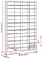 vidaXL - Wandkast - met - 56 - vakken - 40x4,5x60 - cm
