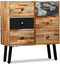 vidaXL - Wandkast - met - 6 - lades - 70x30x76 - cm - massief - gerecycled - teakhout