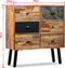 vidaXL - Wandkast - met - 6 - lades - 70x30x76 - cm - massief - gerecycled - teakhout
