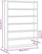 vidaXL - Wandkast - met - 6 - schappen - 40x8,5x55 - cm