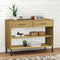 vidaXL - Wandkast - met - metalen - poten - OSLO - massief - grenenhout - bruin
