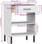 vidaXL - Wandkast - met - metalen - poten - OSLO - massief - grenenhout - wit