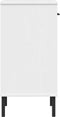 vidaXL - Wandkast - met - metalen - poten - OSLO - massief - grenenhout - wit