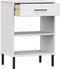 vidaXL - Wandkast - met - metalen - poten - OSLO - massief - grenenhout - wit