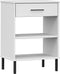 vidaXL - Wandkast - met - metalen - poten - OSLO - massief - grenenhout - wit