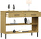 vidaXL - Wandkast - met - metalen - poten - OSLO - massief - grenenhout - bruin