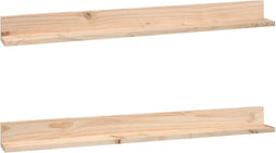 vidaXL - Wandkasten - 2 - st - 110x11x9 - cm - massief - grenenhout