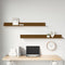 vidaXL - Wandkasten - 2 - st - 110x11x9 - cm - massief - grenenhout - honingbruin