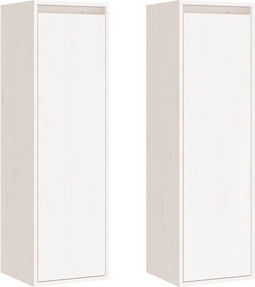 vidaXL - Wandkasten - 2 - st - 30x30x100 - cm - massief - grenenhout - wit