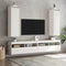 vidaXL - Wandkasten - 2 - st - 30x30x100 - cm - massief - grenenhout - wit