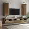 vidaXL - Wandkasten - 2 - st - 30x30x100 - cm - massief - grenenhout - honingbruin