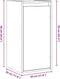 vidaXL - Wandkasten - 2 - st - 30x30x100 - cm - massief - grenenhout