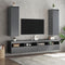 vidaXL - Wandkasten - 2 - st - 30x30x100 - cm - massief - grenenhout - grijs