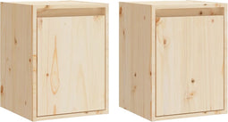 vidaXL - Wandkasten - 2 - st - 30x30x40 - cm - massief - grenenhout