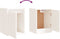 vidaXL - Wandkasten - 2 - st - 30x30x40 - cm - massief - grenenhout - wit