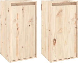 vidaXL - Wandkasten - 2 - st - 30x30x60 - cm - massief - grenenhout
