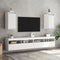 vidaXL - Wandkasten - 2 - st - 30x30x60 - cm - massief - grenenhout - wit
