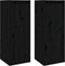 vidaXL - Wandkasten - 2 - st - 30x30x80 - cm - massief - grenenhout - zwart