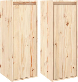 vidaXL - Wandkasten - 2 - st - 30x30x80 - cm - massief - grenenhout