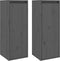 vidaXL - Wandkasten - 2 - st - 30x30x80 - cm - massief - grenenhout - grijs