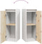 vidaXL - Wandkasten - 2 - st - 30x30x80 - cm - massief - grenenhout - wit