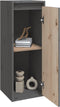 vidaXL - Wandkasten - 2 - st - 30x30x80 - cm - massief - grenenhout - grijs