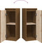 vidaXL - Wandkasten - 2 - st - 30x30x80 - cm - massief - grenenhout - honingbruin