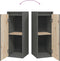 vidaXL - Wandkasten - 2 - st - 30x30x80 - cm - massief - grenenhout - grijs