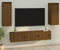 vidaXL - Wandkasten - 2 - st - 30x30x80 - cm - massief - grenenhout - honingbruin