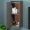 vidaXL - Wandkasten - 2 - st - 30x30x80 - cm - massief - grenenhout - grijs