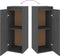 vidaXL - Wandkasten - 2 - st - 30x30x80 - cm - massief - grenenhout - grijs
