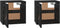 vidaXL - Wandkasten - 2 - st - 31,5x30x30 - cm - massief - grenenhout - zwart