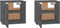 vidaXL - Wandkasten - 2 - st - 31,5x30x30 - cm - massief - grenenhout - grijs