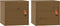 vidaXL - Wandkasten - 2 - st - 31,5x30x30 - cm - massief - grenenhout - honingbruin