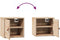 vidaXL - Wandkasten - 2 - st - 31,5x30x30 - cm - massief - grenenhout