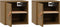 vidaXL - Wandkasten - 2 - st - 31,5x30x30 - cm - massief - grenenhout - honingbruin
