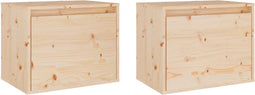 vidaXL - Wandkasten - 2 - st - 45x30x35 - cm - massief - grenenhout