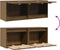 vidaXL - Wandkasten - 2 - st - 45x30x35 - cm - massief - grenenhout - honingbruin