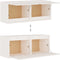 vidaXL - Wandkasten - 2 - st - 45x30x35 - cm - massief - grenenhout - wit