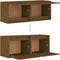 vidaXL - Wandkasten - 2 - st - 45x30x35 - cm - massief - grenenhout - honingbruin