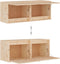 vidaXL - Wandkasten - 2 - st - 45x30x35 - cm - massief - grenenhout