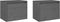 vidaXL - Wandkasten - 2 - st - 45x30x35 - cm - massief - grenenhout - grijs